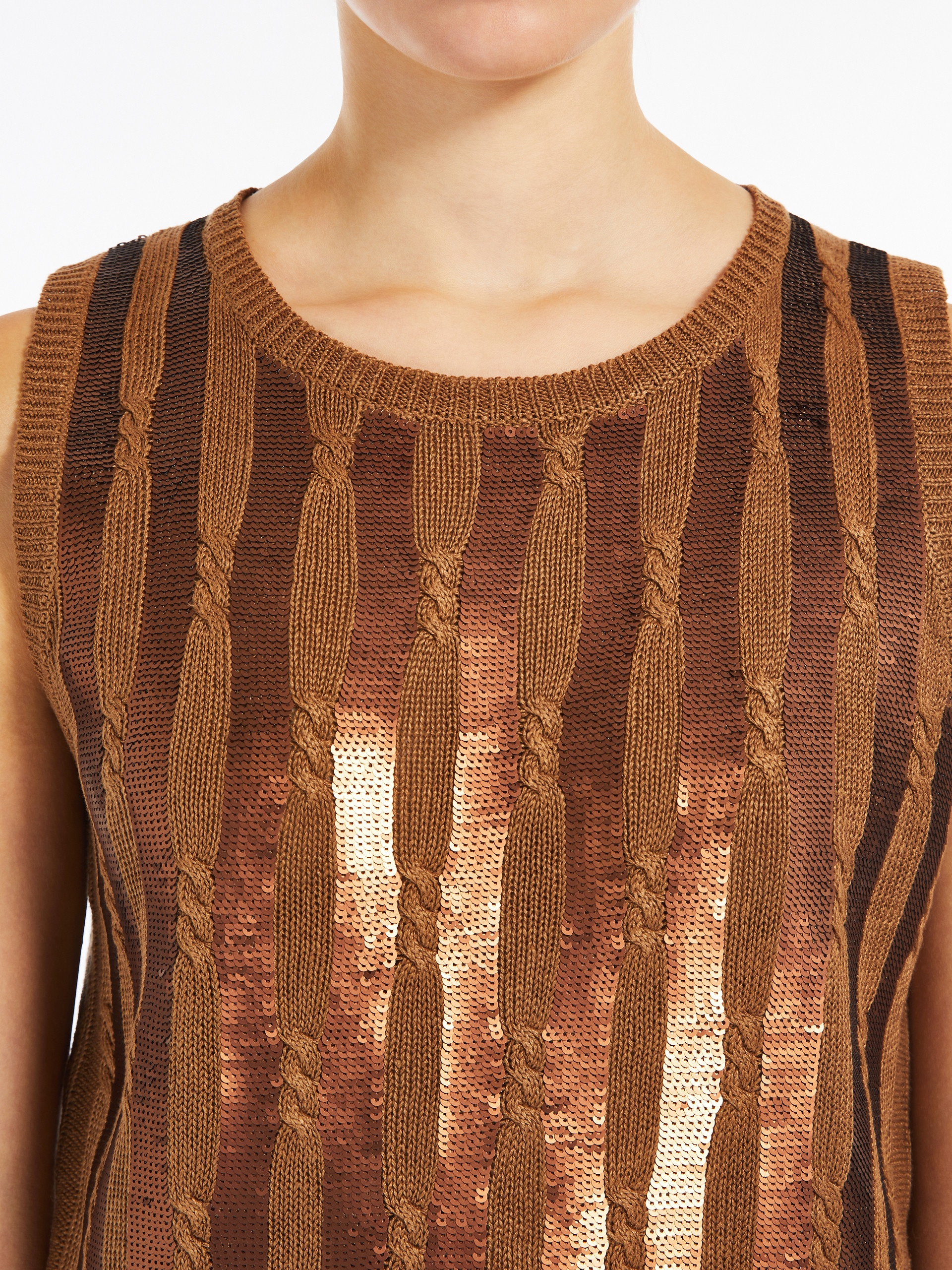 GOLIA Linen top with sequins - 5