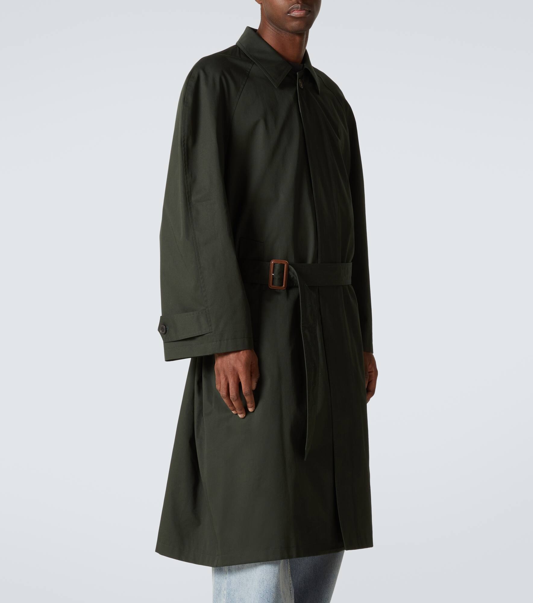 Belted cotton car coat - 3