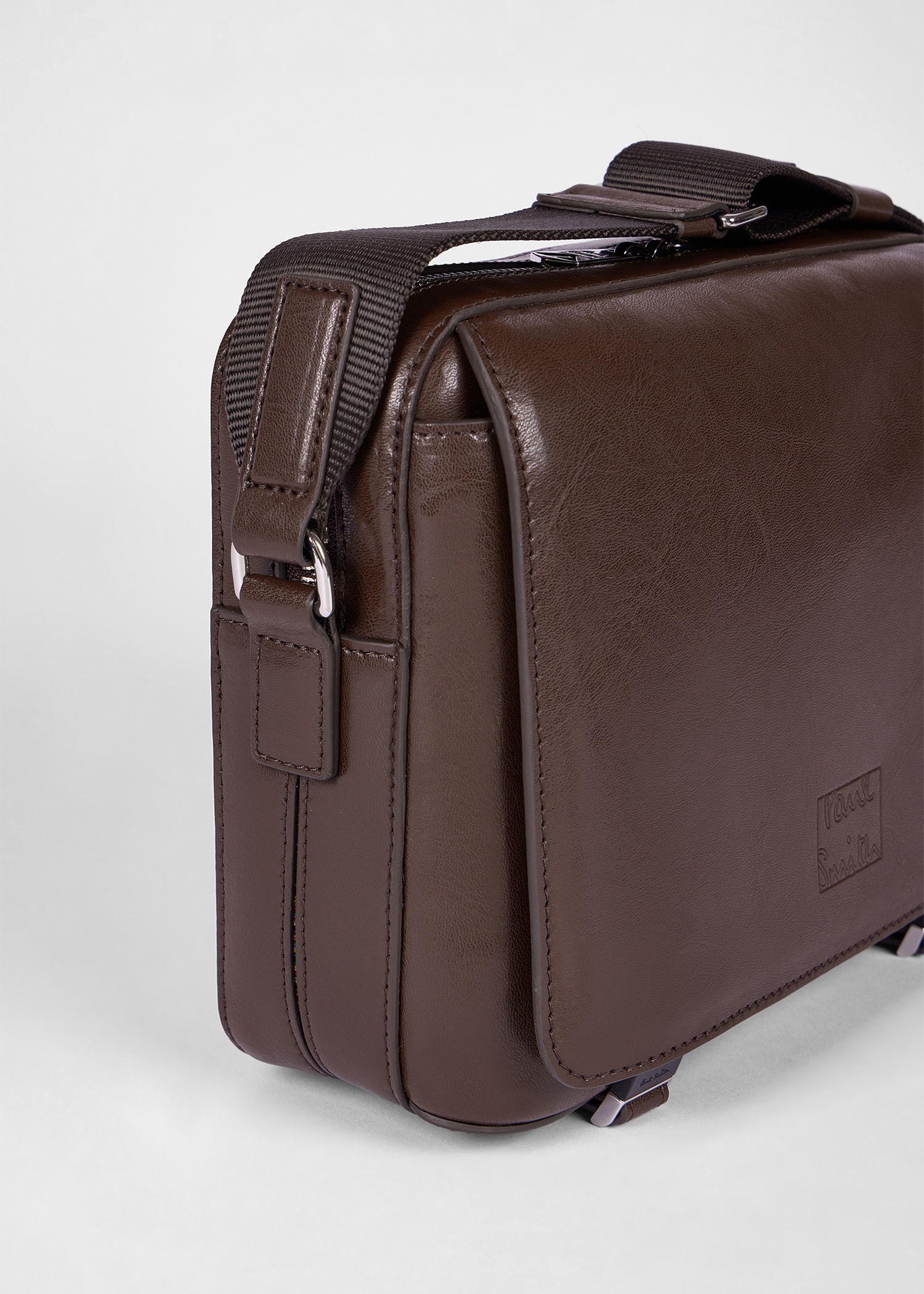 Small Brown Leather Messenger Bag - 4