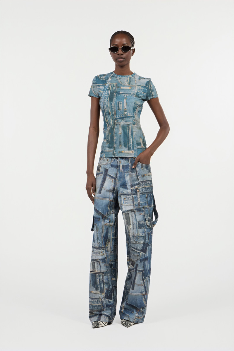 Roberto Cavalli Patchwork Capsule Collection Cargo Jeans outlook