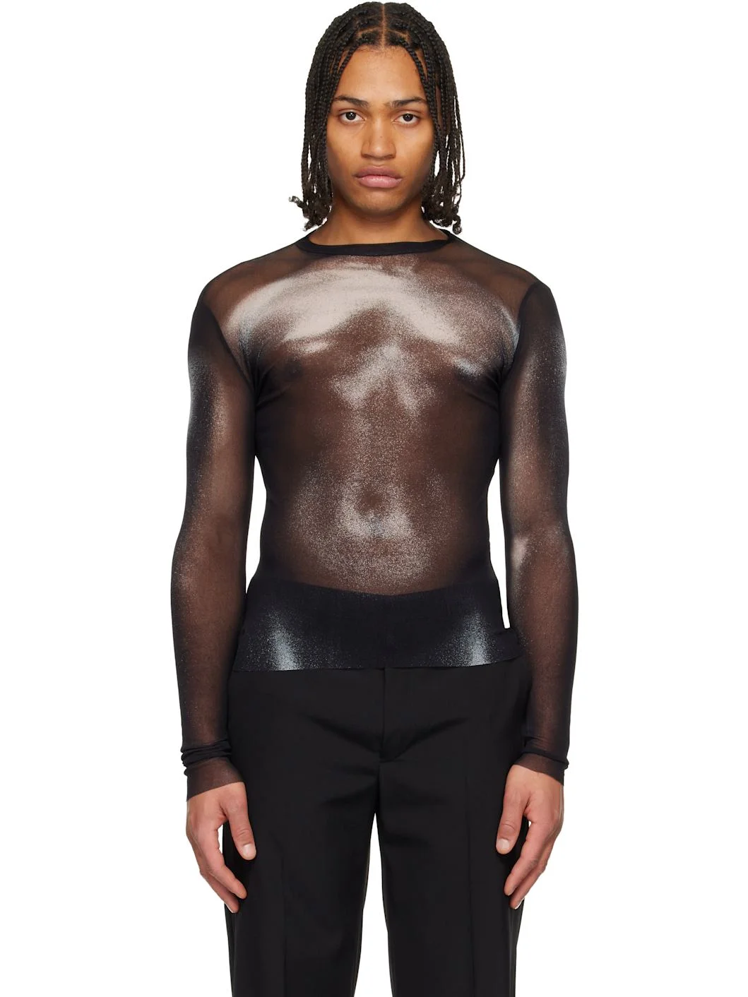 Black & White 'The Silver Body Dust' Top - 1