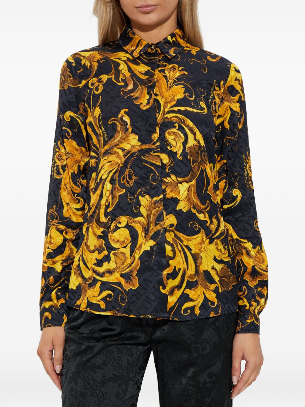 baroque-print shirt - 3