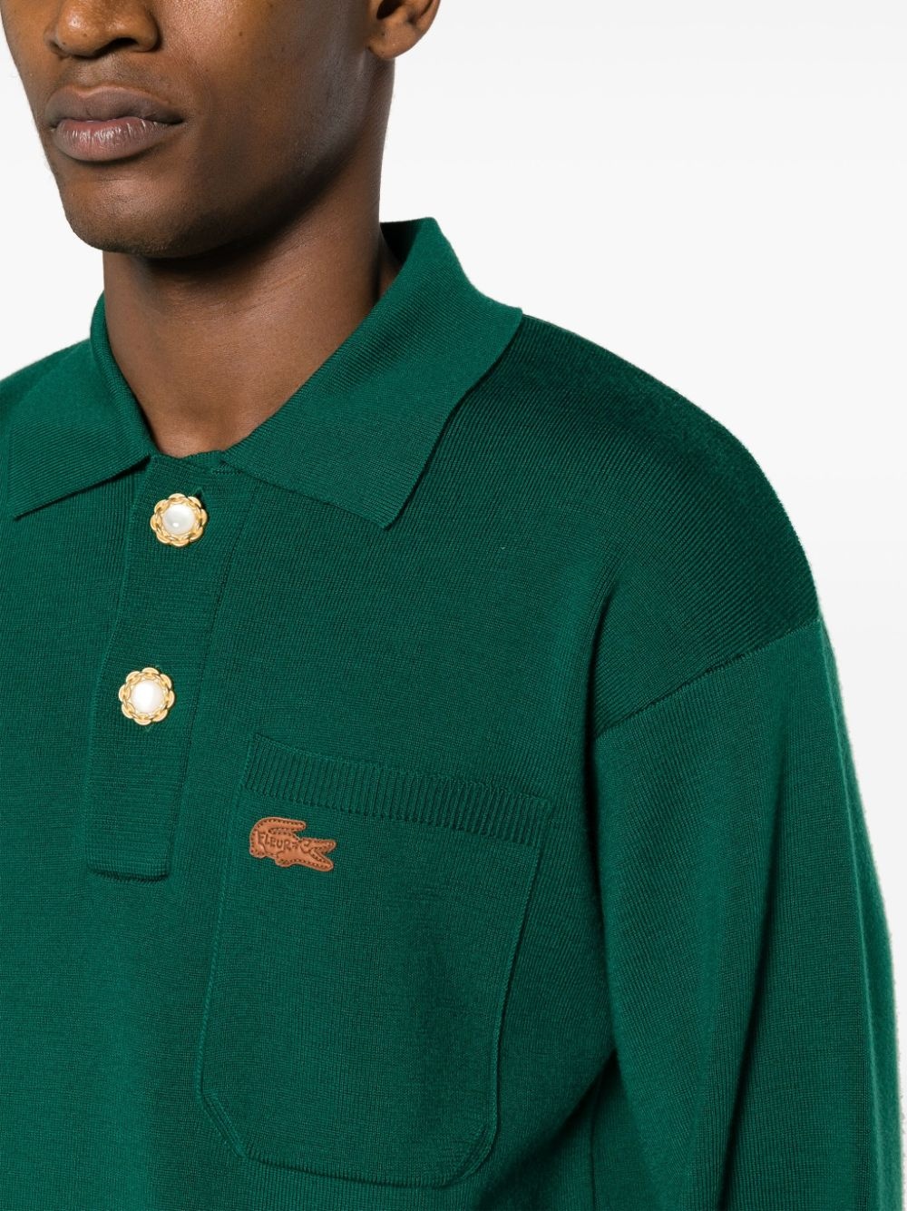 x le FLEUR wool polo shirt - 5