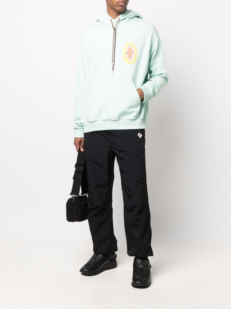 Marcelo Burlon County Of Milan macramé Cross patch hoodie outlook
