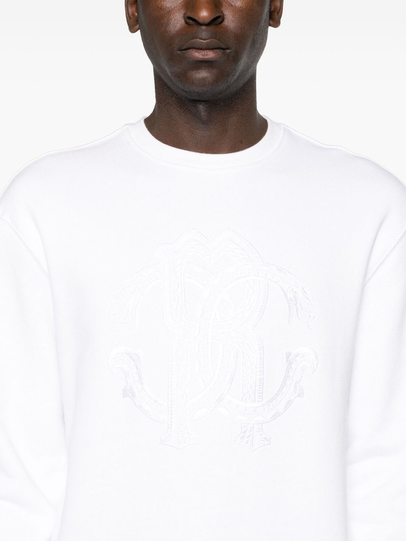 logo-embroidered cotton sweatshirt 5