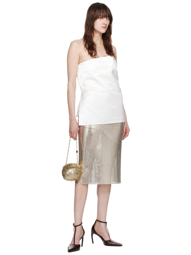 Sportmax Gold Cariddi Midi Skirt outlook