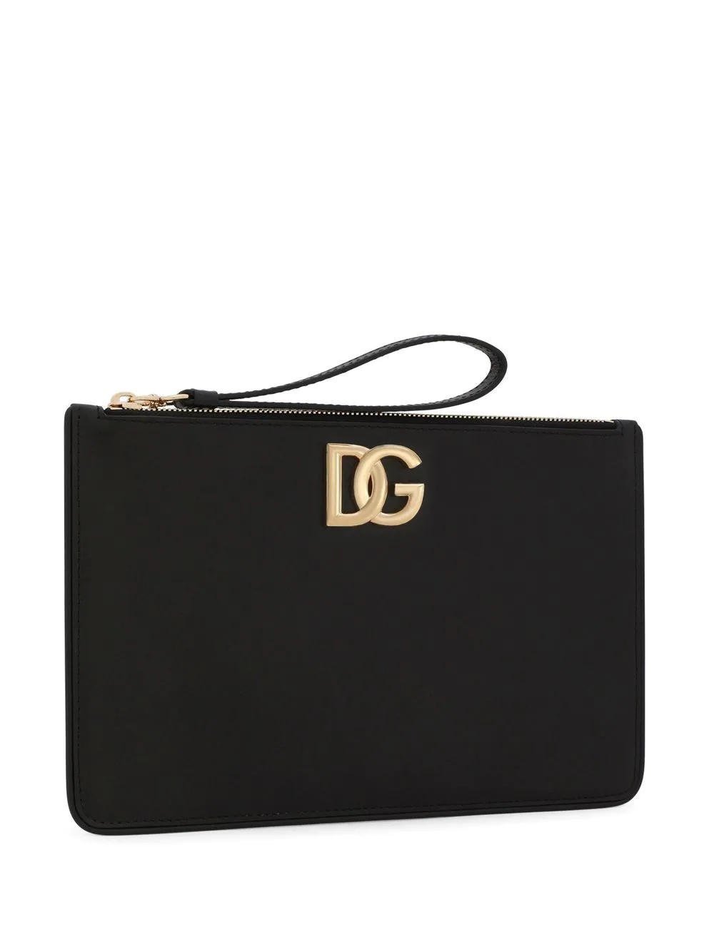 logo-plaque clutch bag - 3