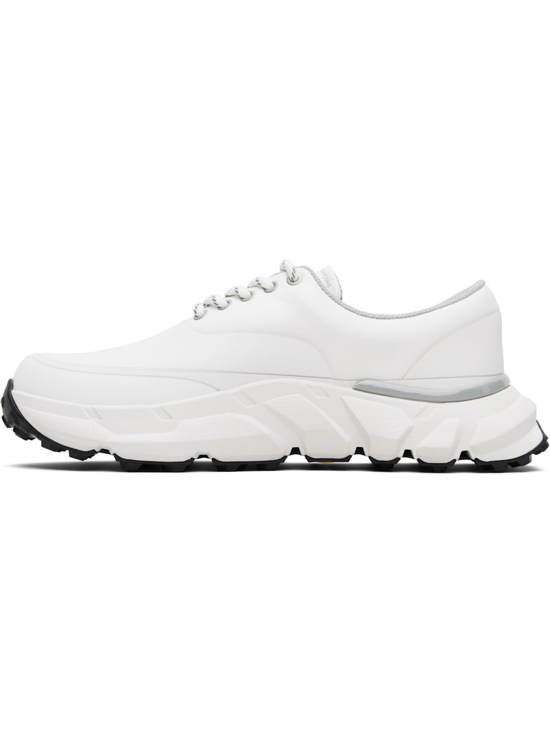 Comme des Garçons Homme White Synthetic Leather Low Top Sneakers outlook