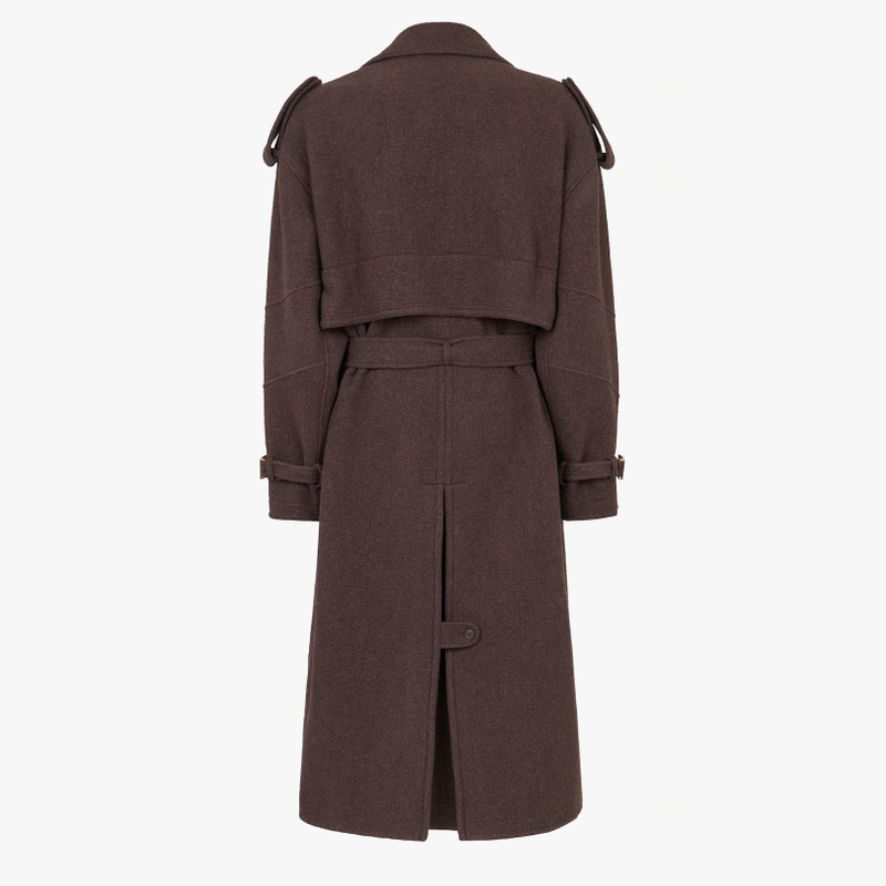 Brown cashmere trench coat 2
