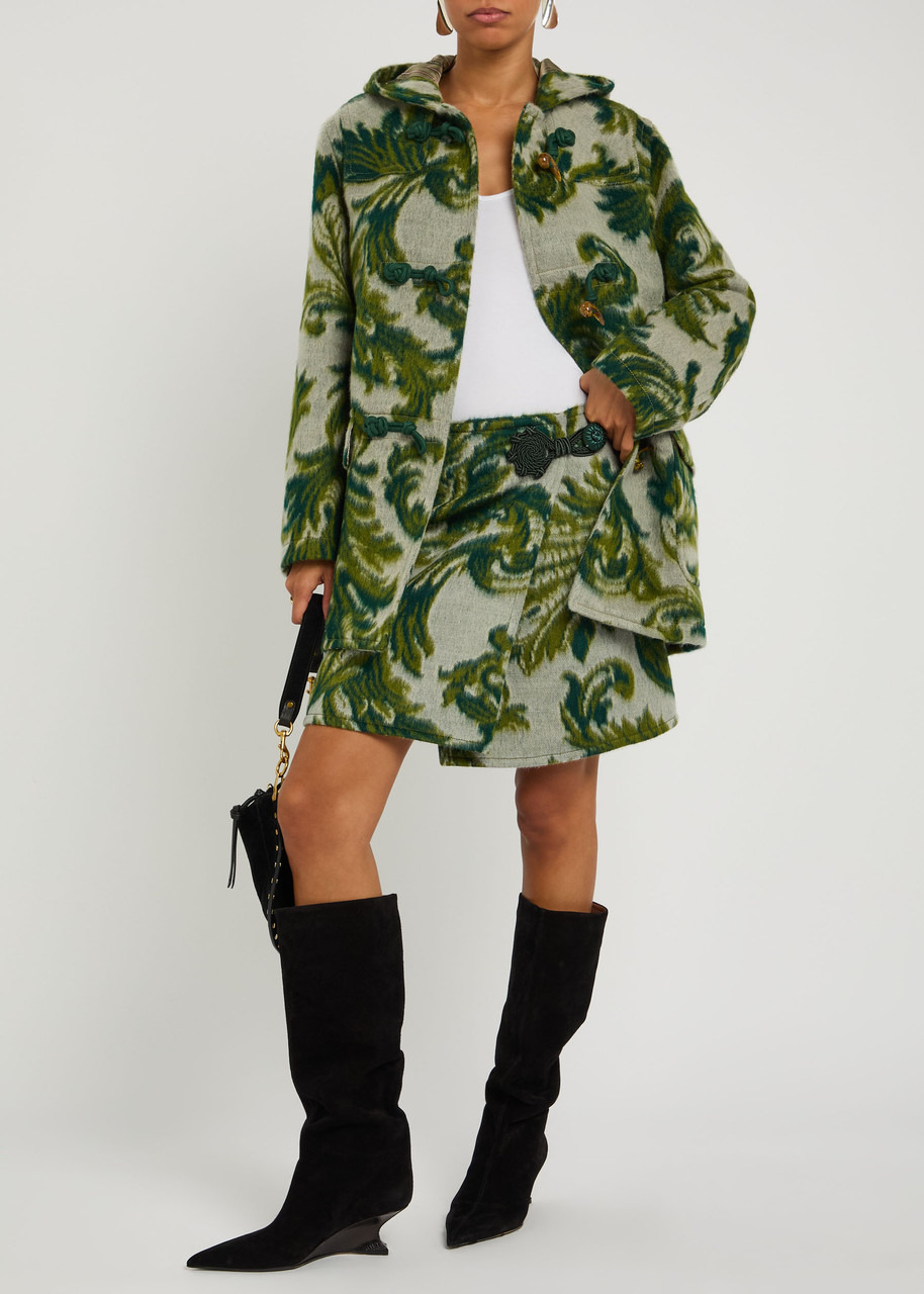 Etro Jacquard Wool-blend Mini Wrap Skirt - 4