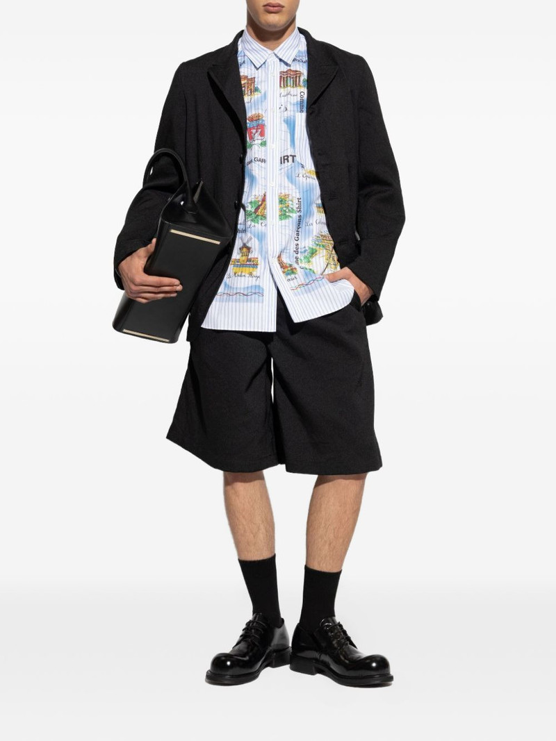 Comme des Garçons Homme striped graphic-print shirt outlook