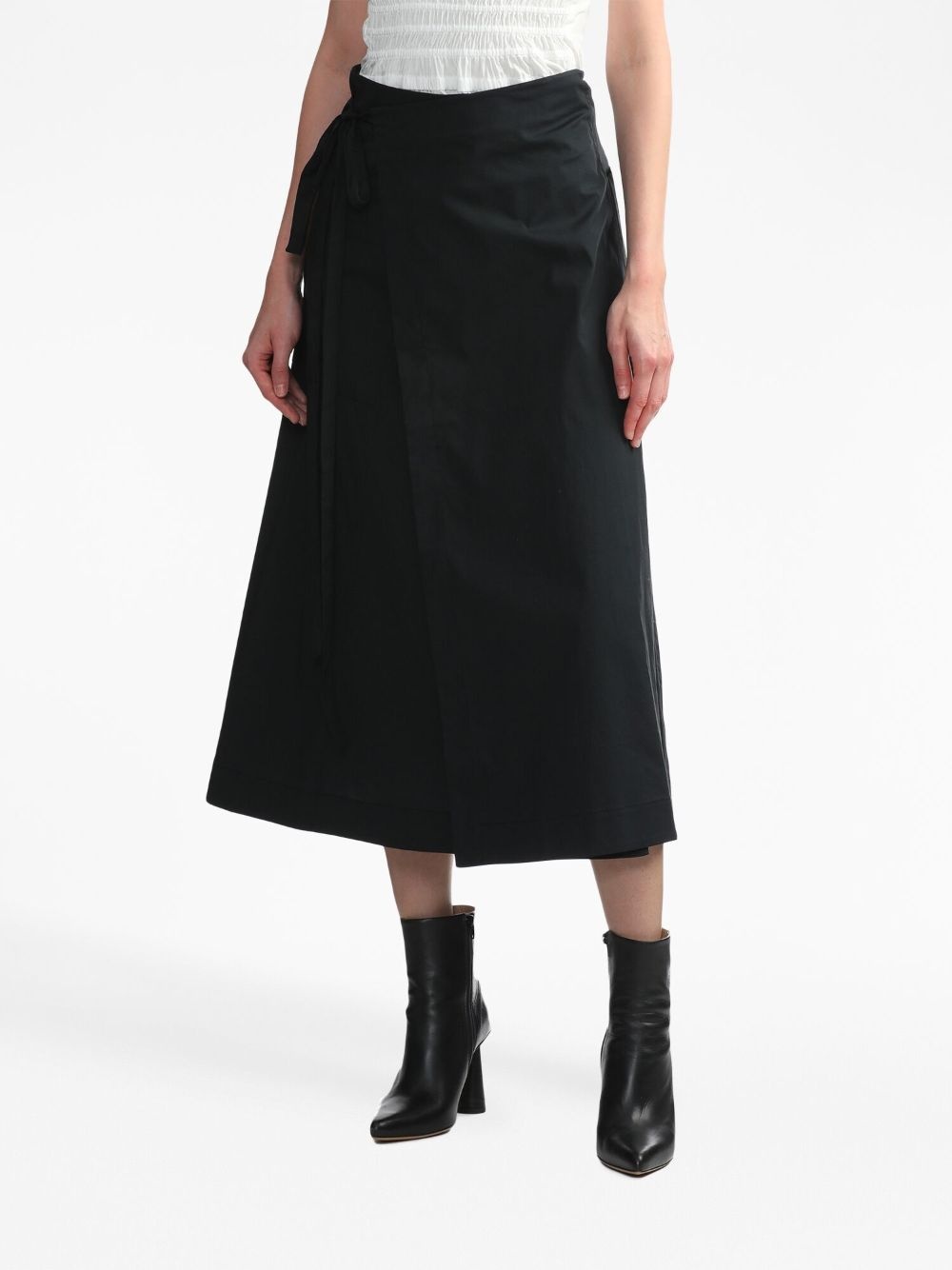 Soft Poplin Wrap Skirt - 3