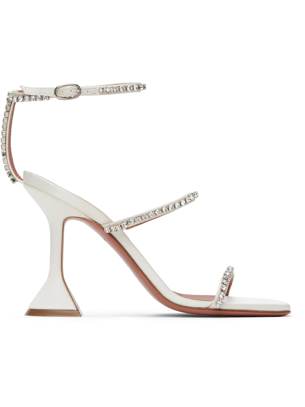 White Gilda Heeled Sandals - 1