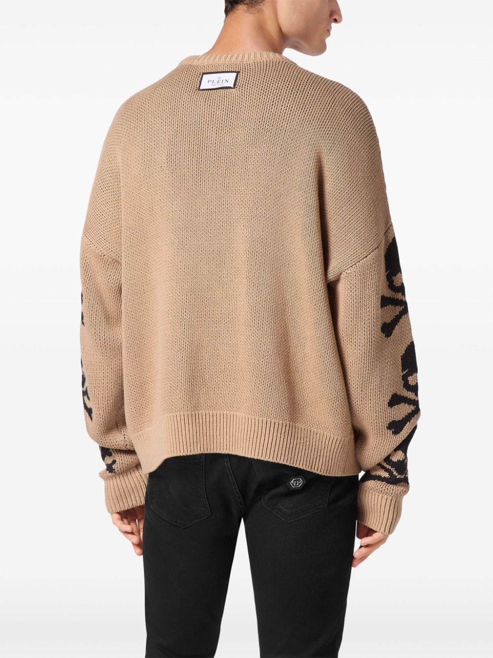 logo-embroidered crew-neck sweater - 4