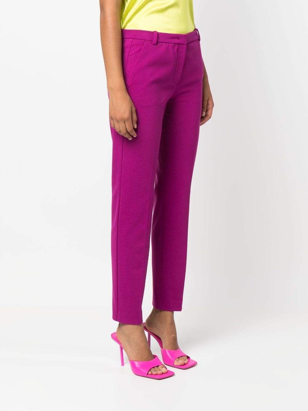 high-waisted cropped trousers - 5