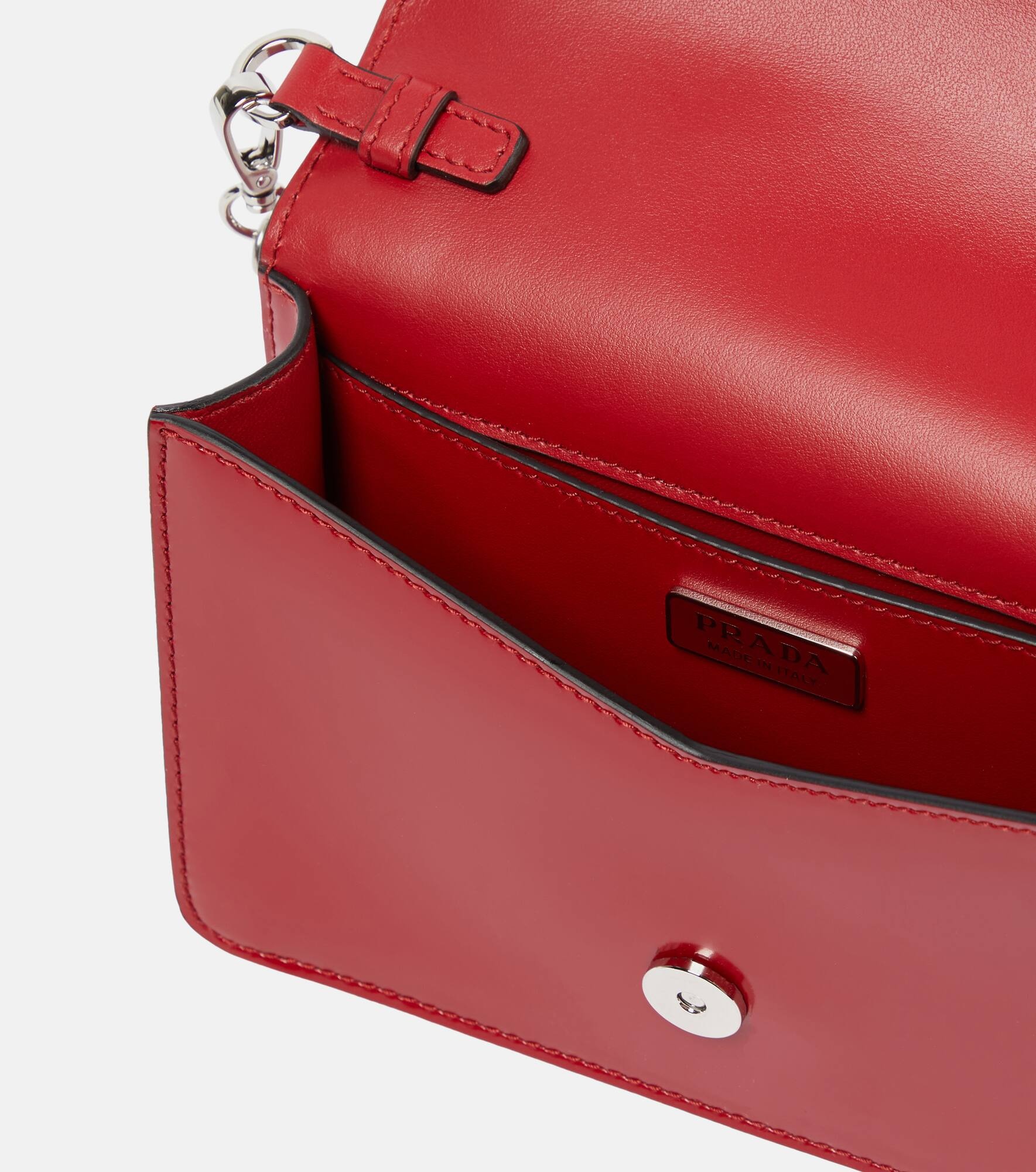 Small logo leather crossbody bag - 3