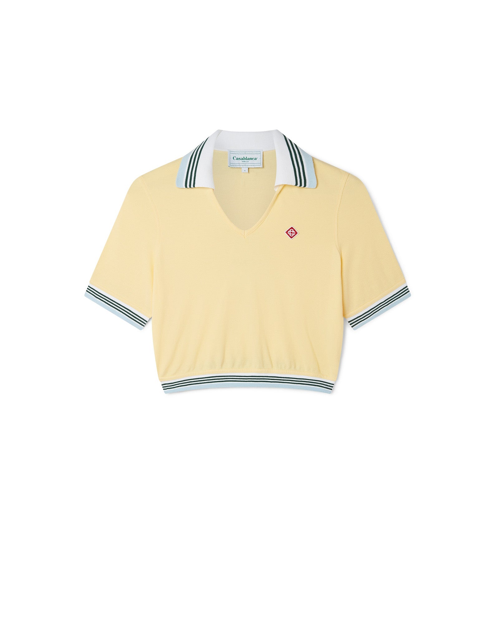 Cropped Pique Polo Shirt - 1