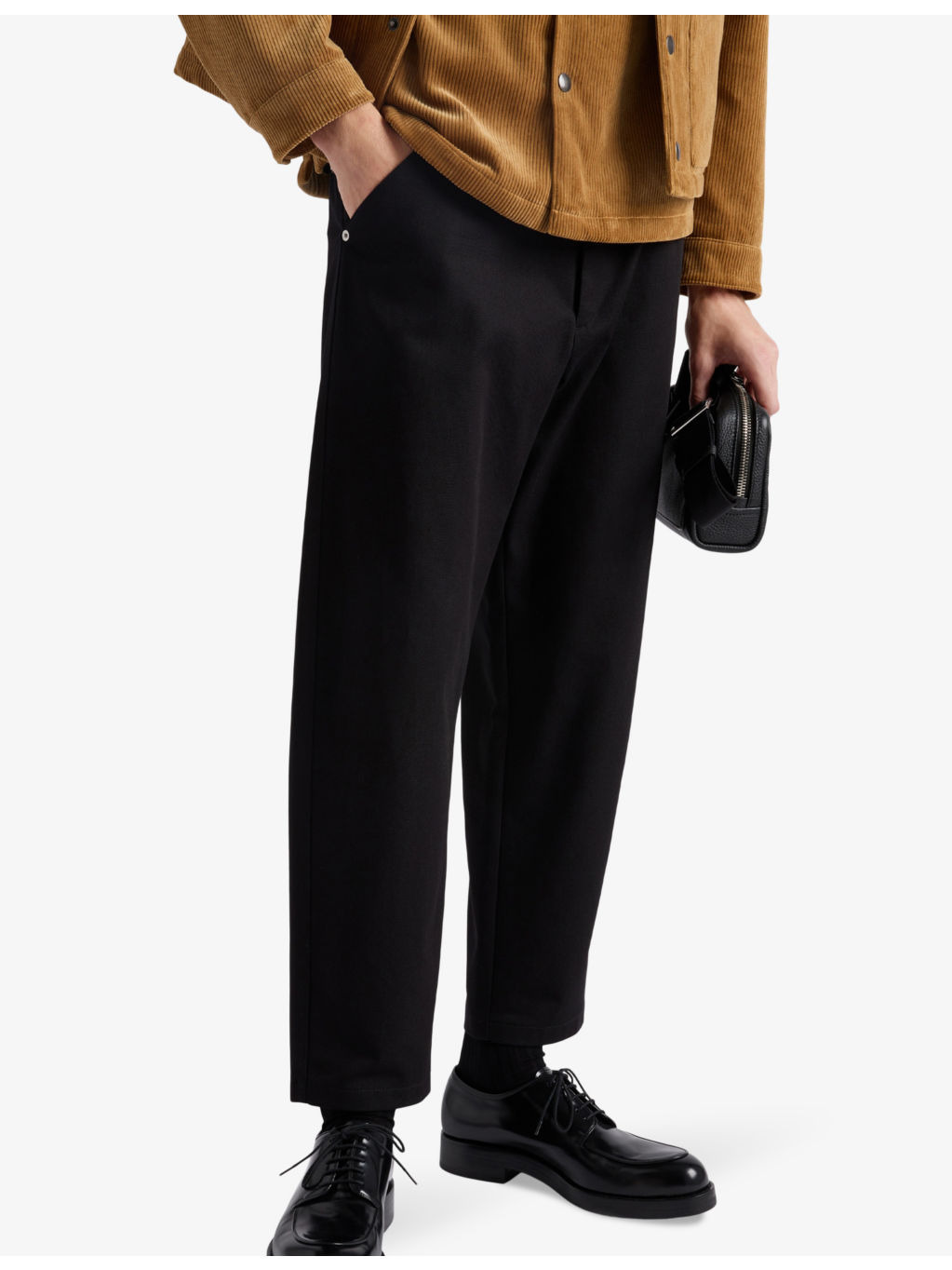 Triangle-logo tapered-leg relaxed cotton trousers - 3