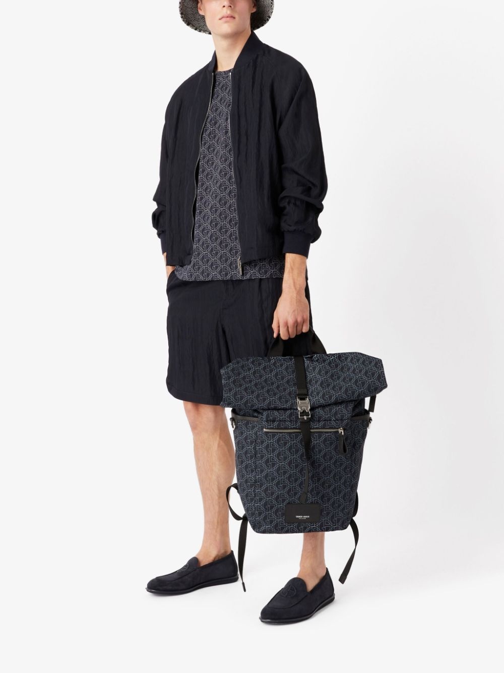 zip-up crinkled bomber jacket - 2