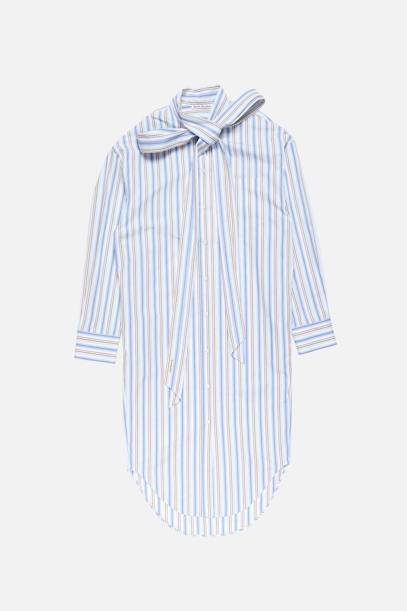 Striped shirt dress - Blue/red 1