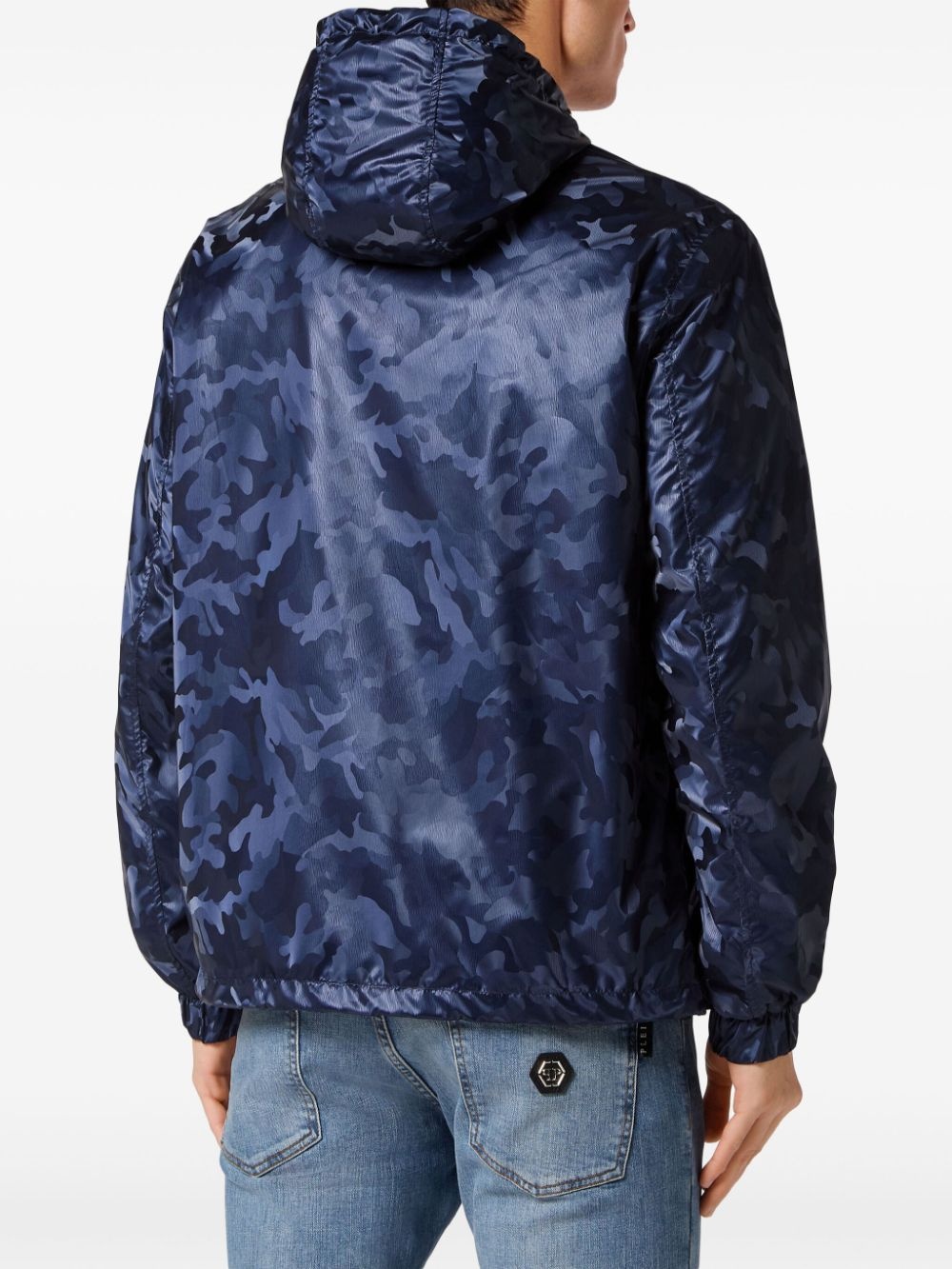 camouflage-print hooded windbreaker - 4