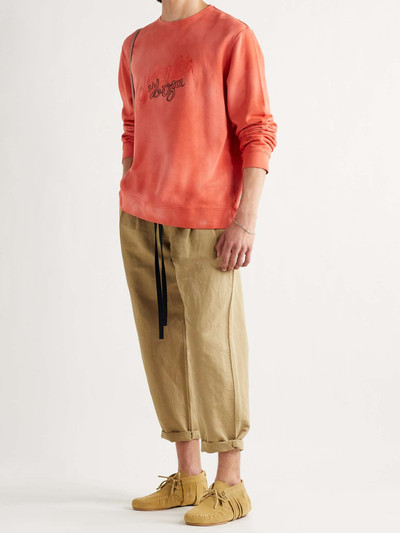 Loewe + Paula's Ibiza Logo-Embroidered Tie-Dyed Loopback Cotton-Jersey Sweatshirt outlook