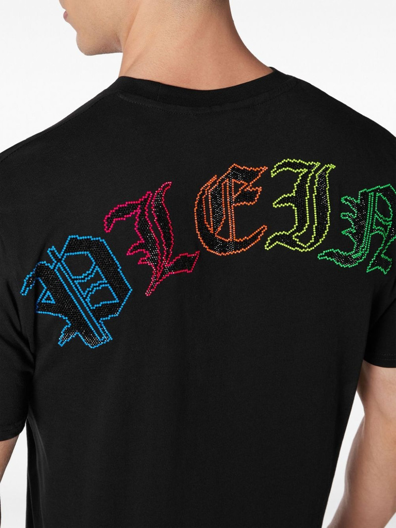 logo-embroidered cotton T-shirt 5