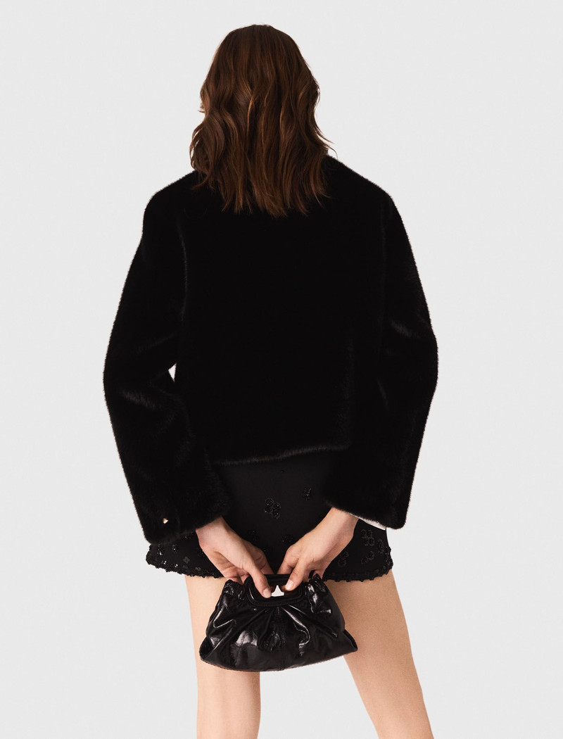 Short faux fur coat 4