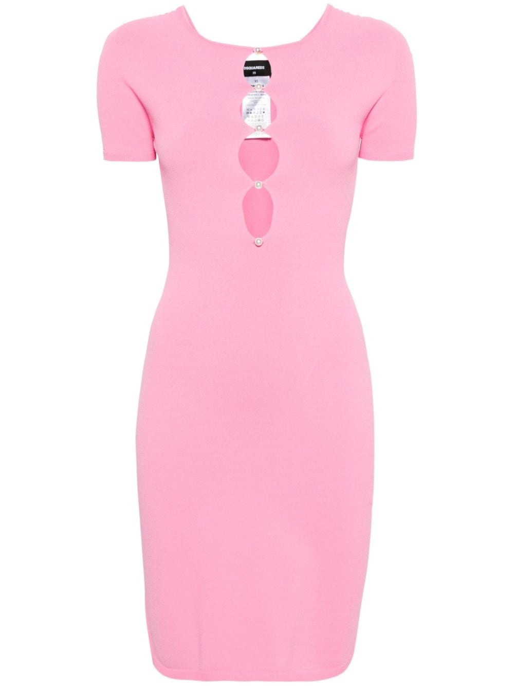 cut-out detailed knitted dress - 1