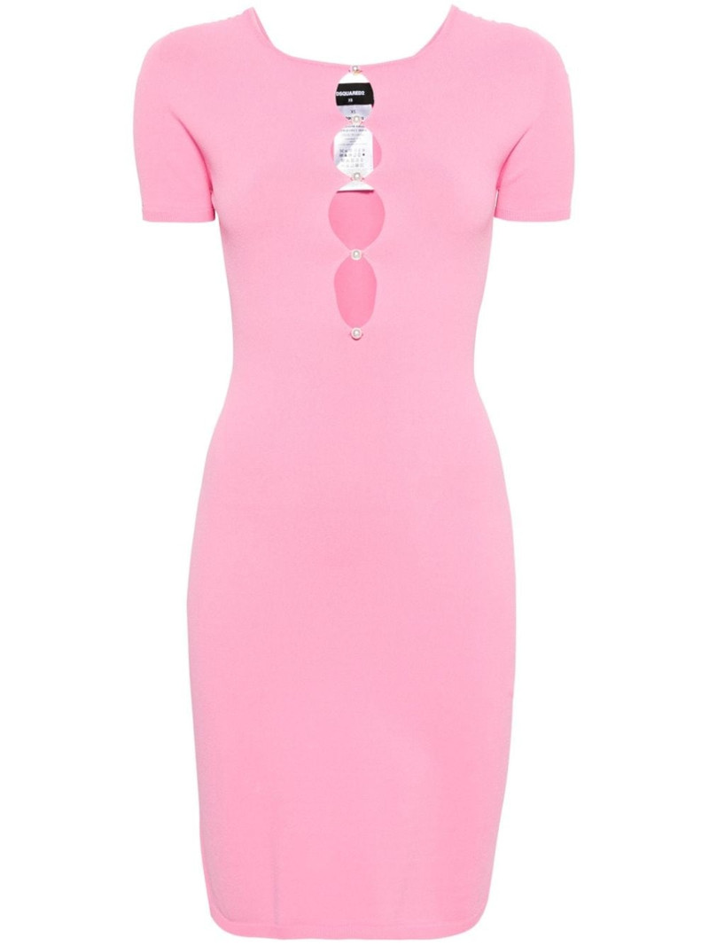 cut-out detailed knitted dress 1