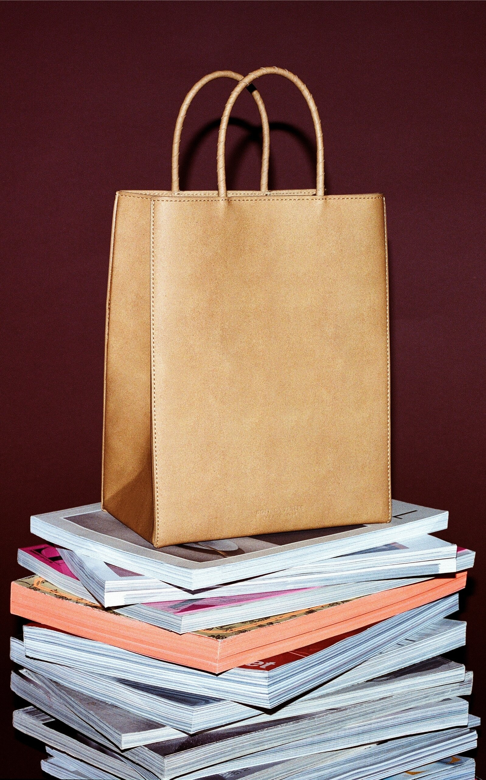 Small Paper Leather Shopping Bag neutral - 2