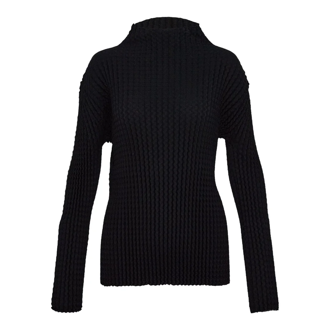 Spongy Black Sweater - 1