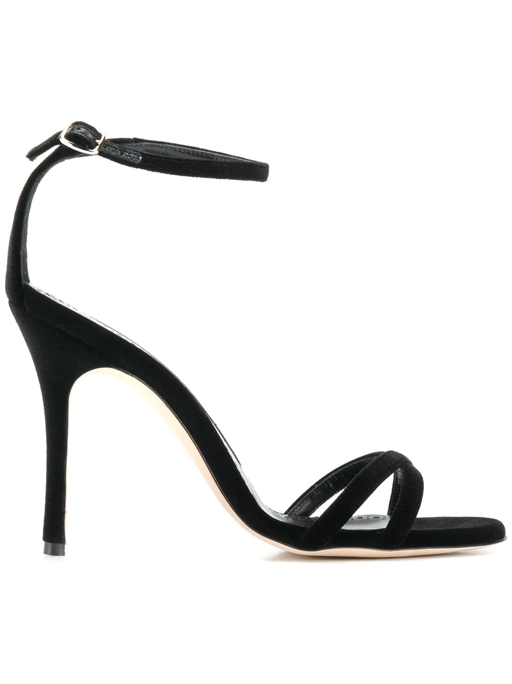 crossover straps high heeled sandals  - 1