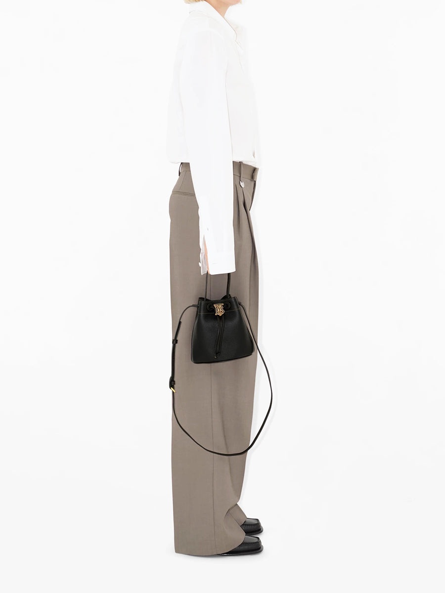 Mini TB Bucket Bag in Black - 6