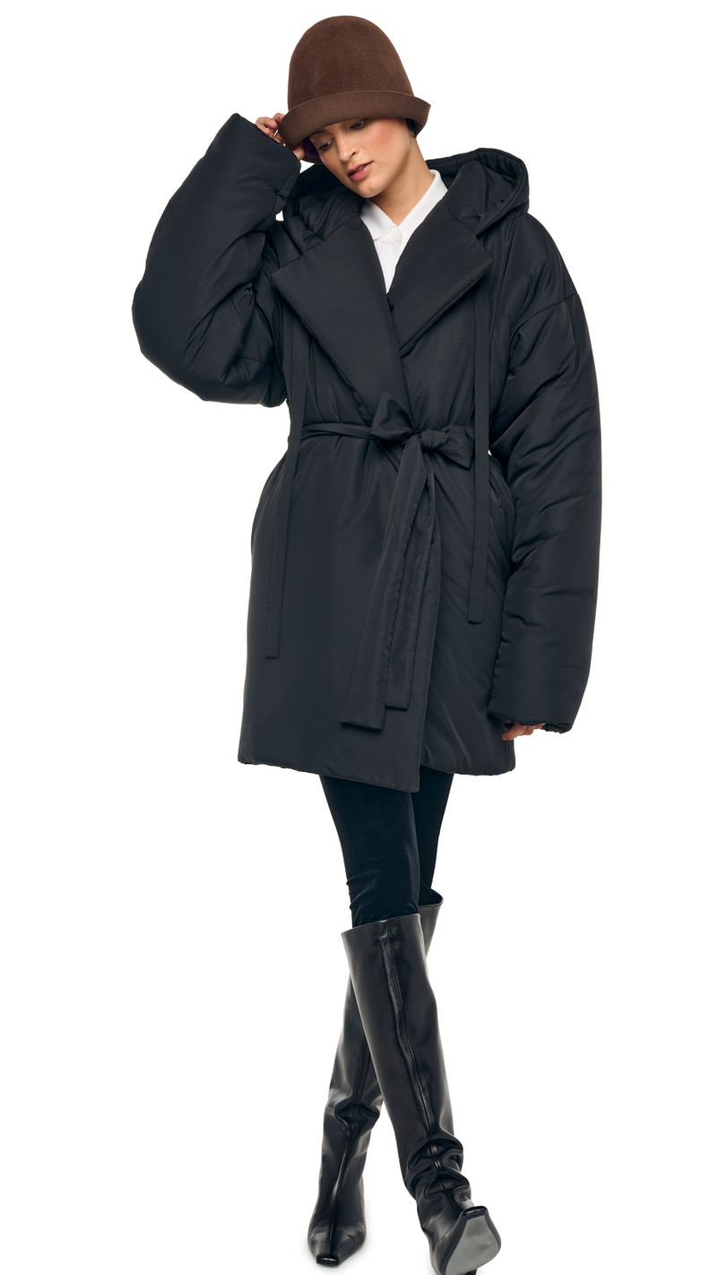 HOODED SLEEPING BAG COAT TO KNEE 7