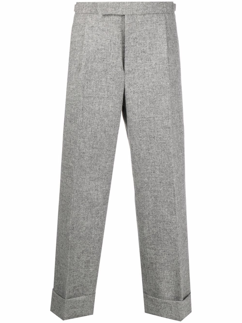 straight-leg wool trousers - 1