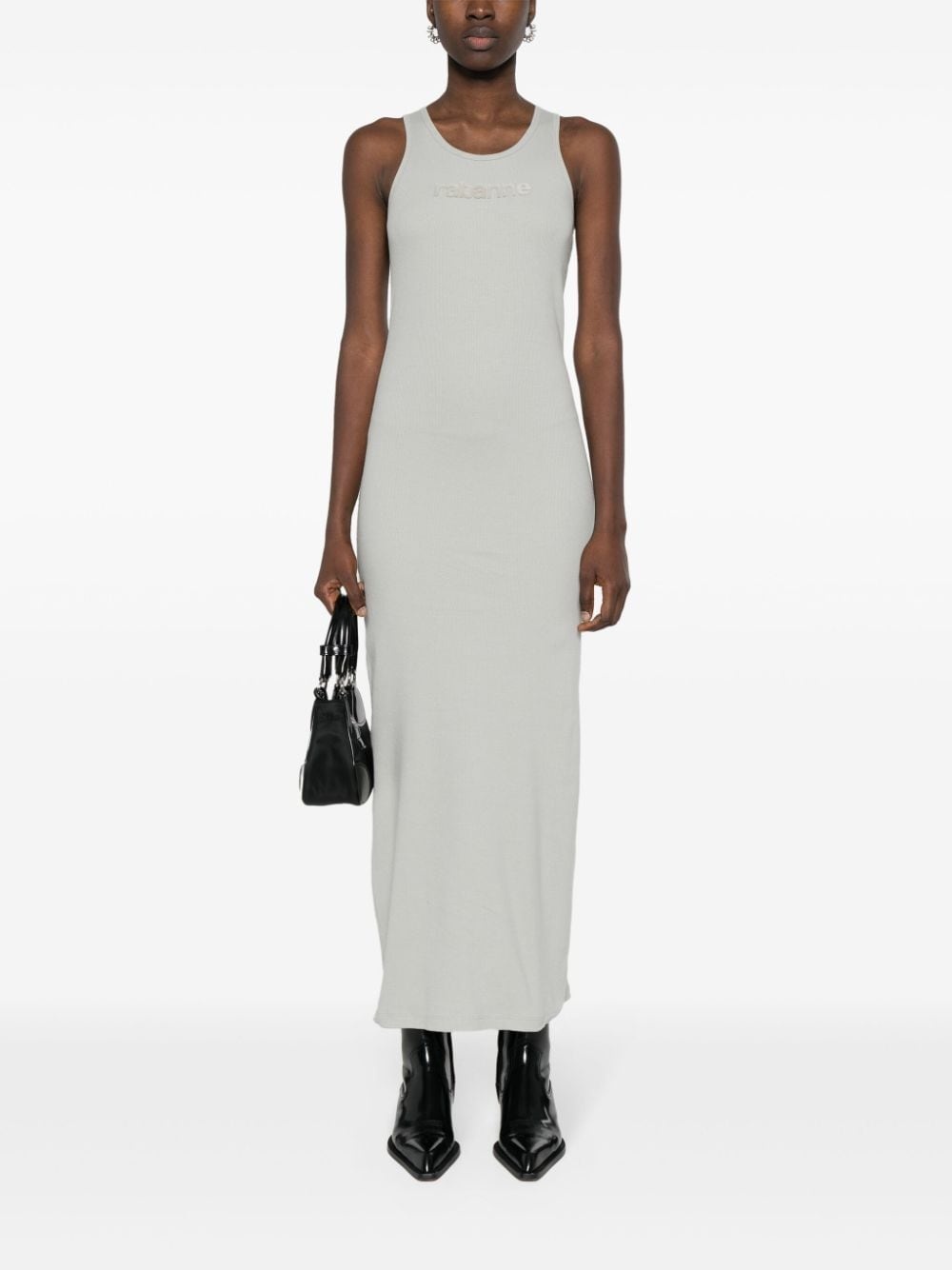 logo-patch maxi dress - 2