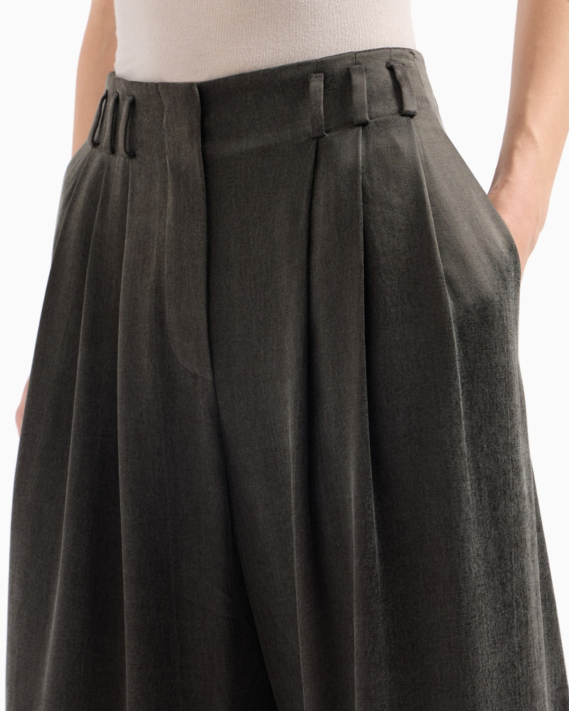 GIORGIO ARMANI WIDE-LEG VISCOSE AND CUPRO TROUSERS outlook