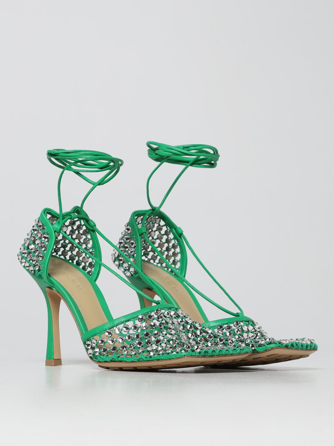 Bottega Veneta Sparkle stretch lace-up sandals - 2