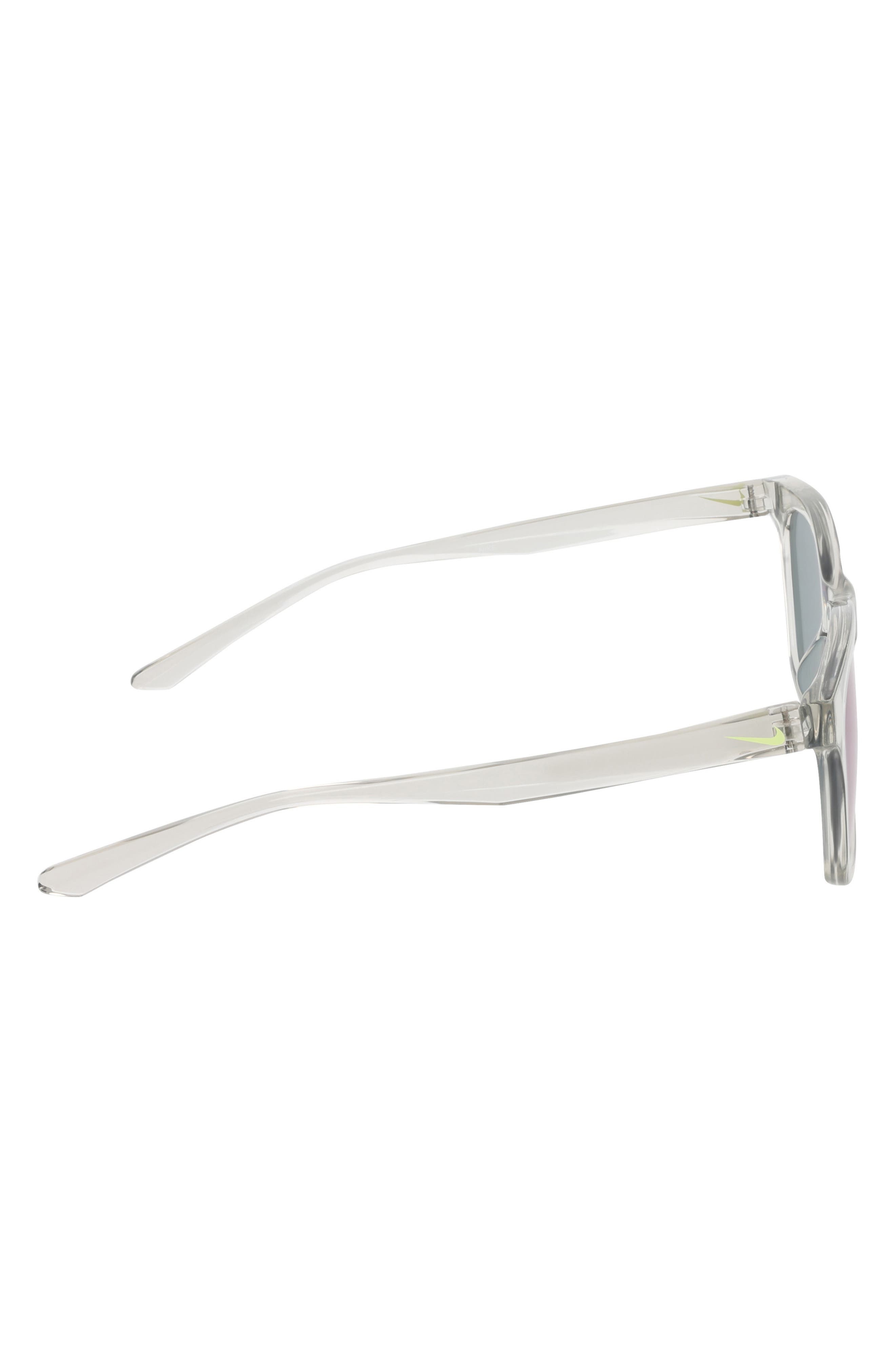 Nike Vital Flow 53mm Gradient Tea Cup Sunglasses in Light Silver /Green Flash at Nordstrom - 8