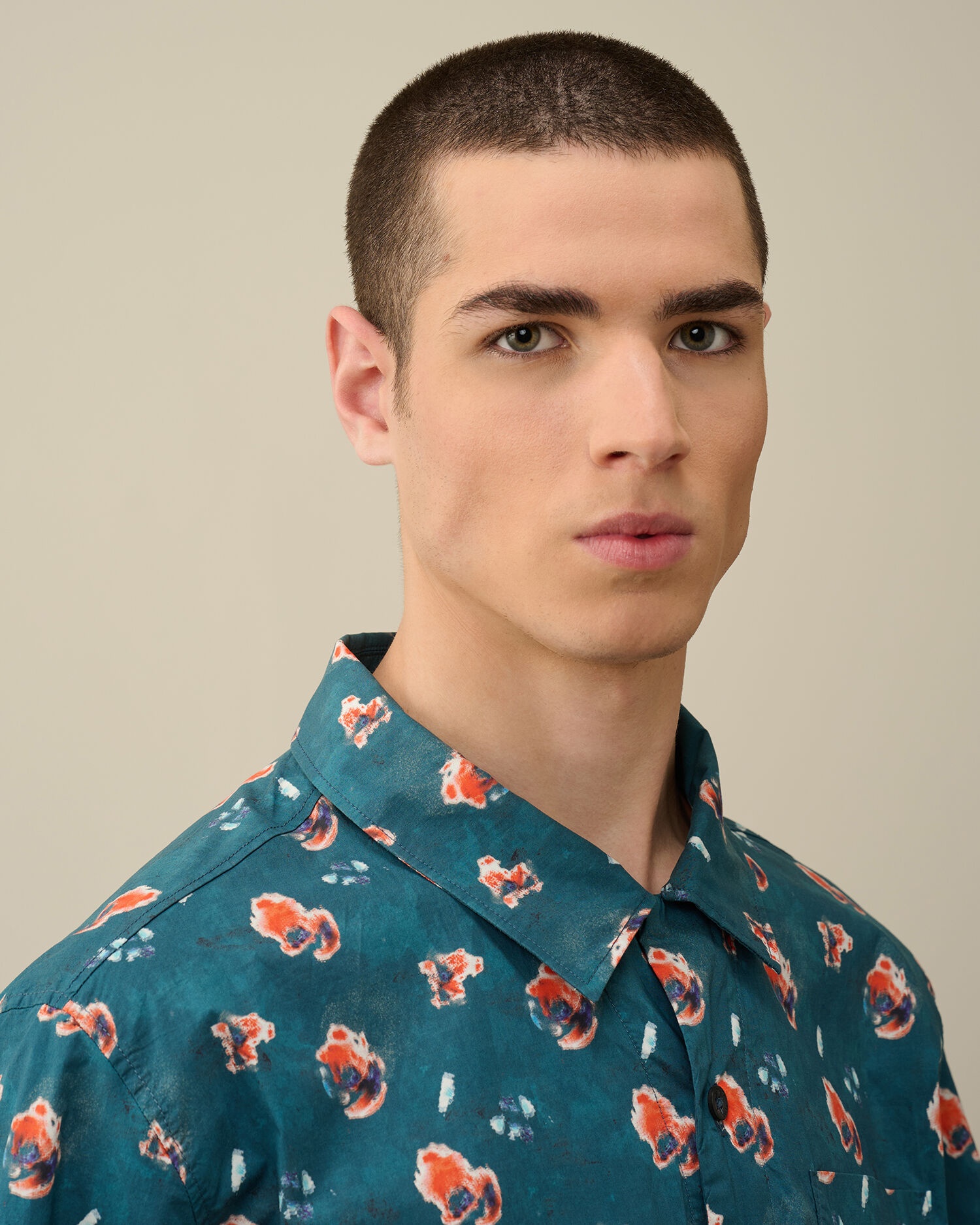 Popeline Sponged Print Shirt - 4