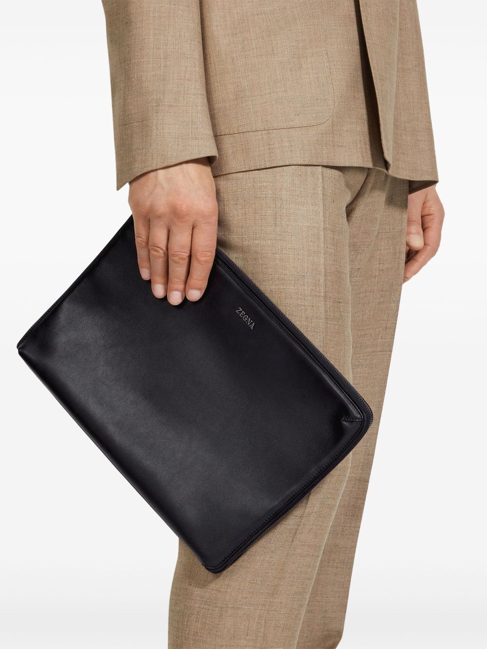 leather clutch bag - 2