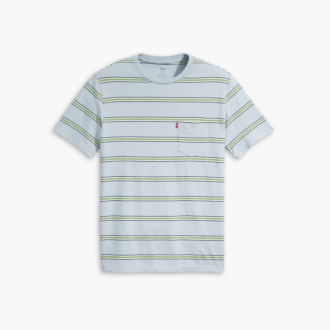 STRIPED CLASSIC POCKET T-SHIRT - 1