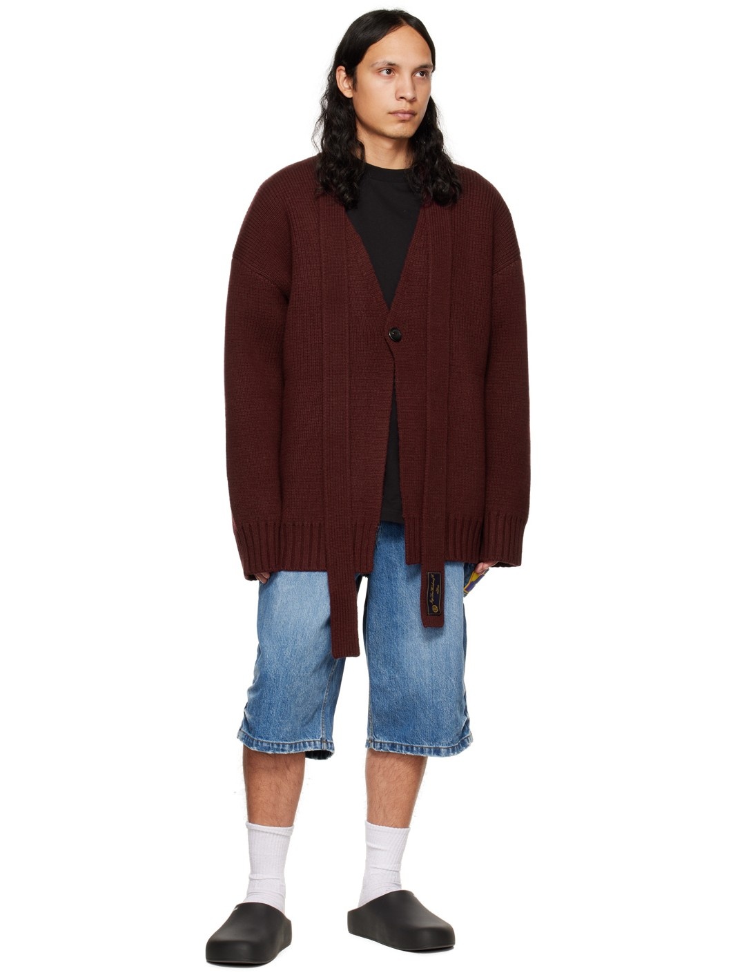 Burgundy Self-Tie Cardigan - 4