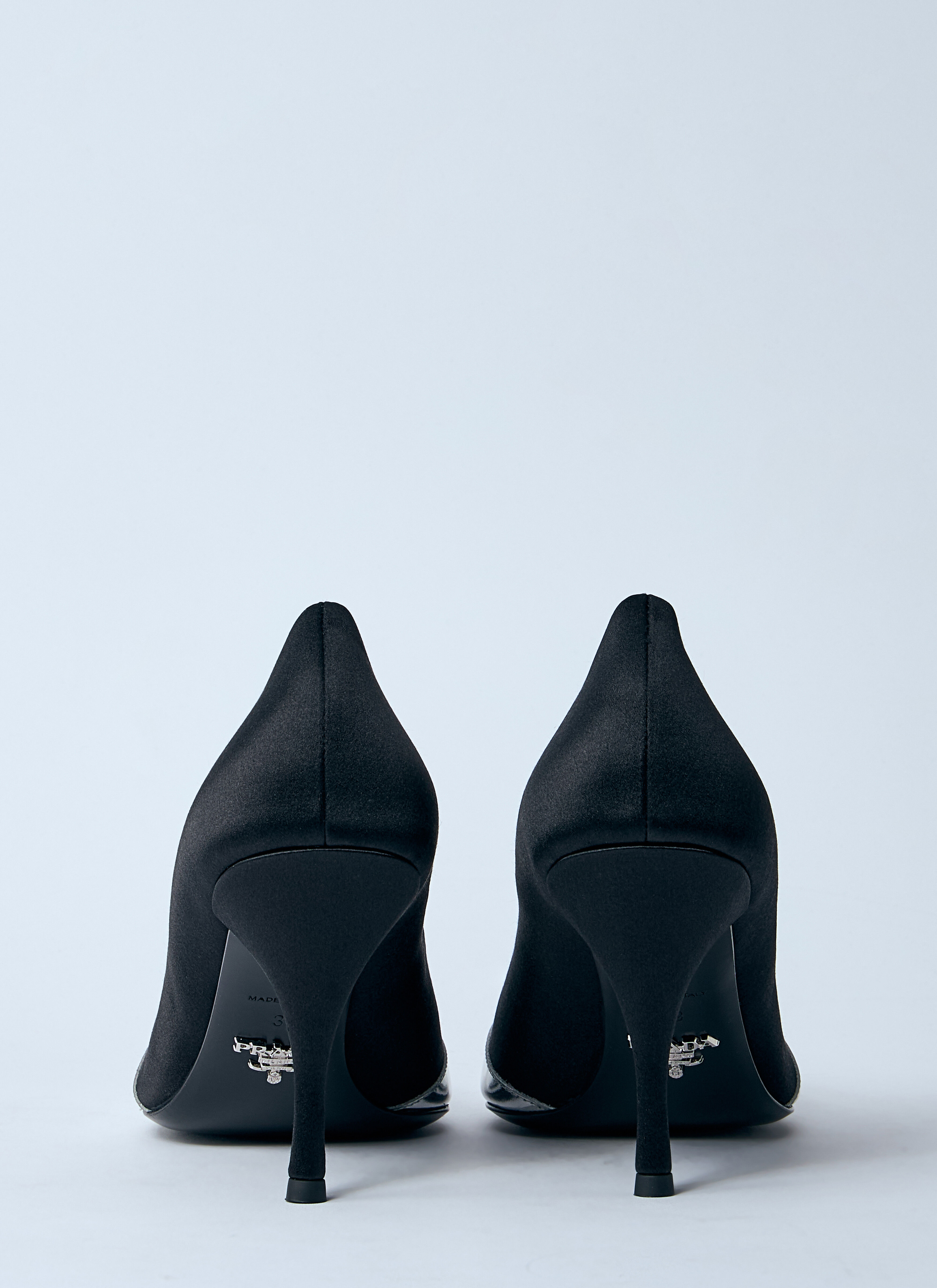 Satin And Metallic Heeled Pumps - 5