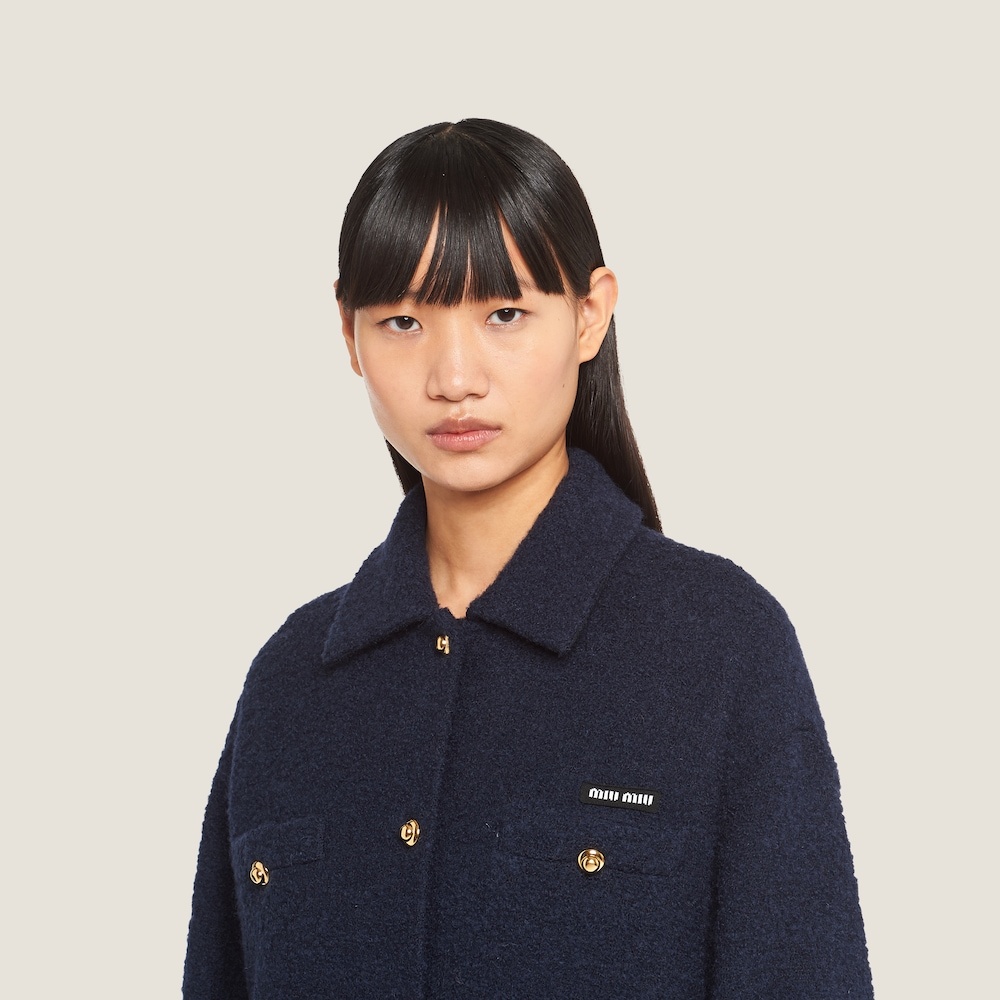 Bouclé blouson jacket - 4