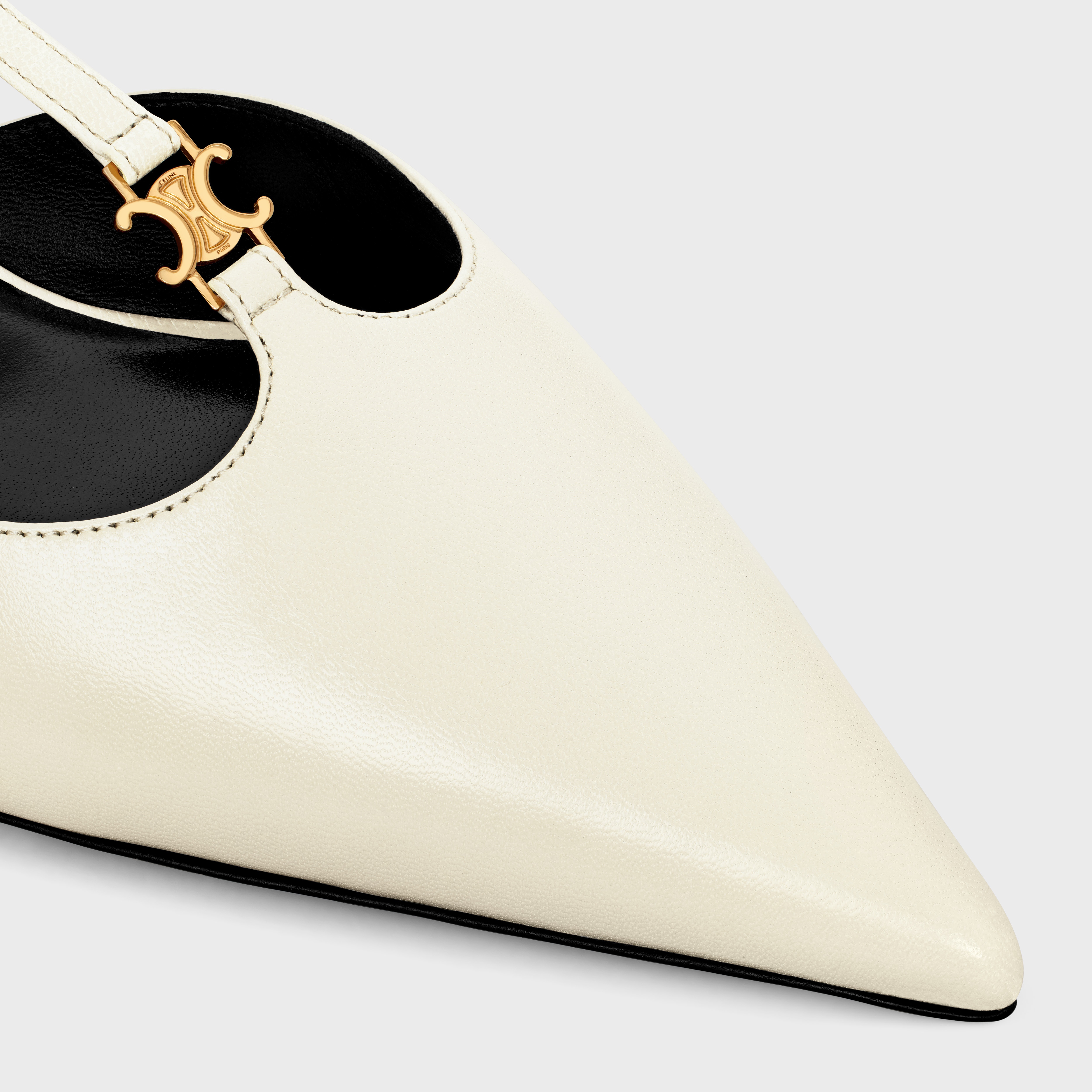 サンダル・ミュール CELINE | KITTEN TRIOMPHE T-BAR STRAP PUMP LAMBSKIN CELINE KITTEN T-BAR STRAP PUMP IN CALFSKIN - BLACK | CELINE