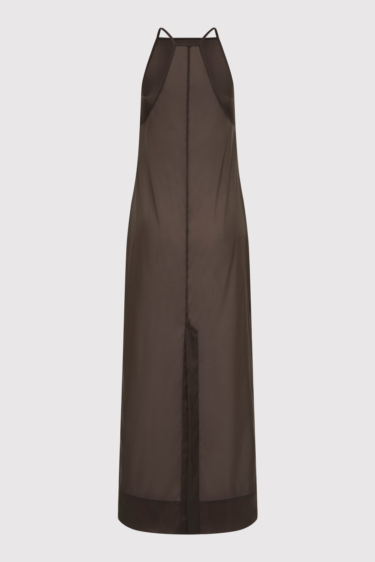 Transparent Column Dress - Black Olive - 10