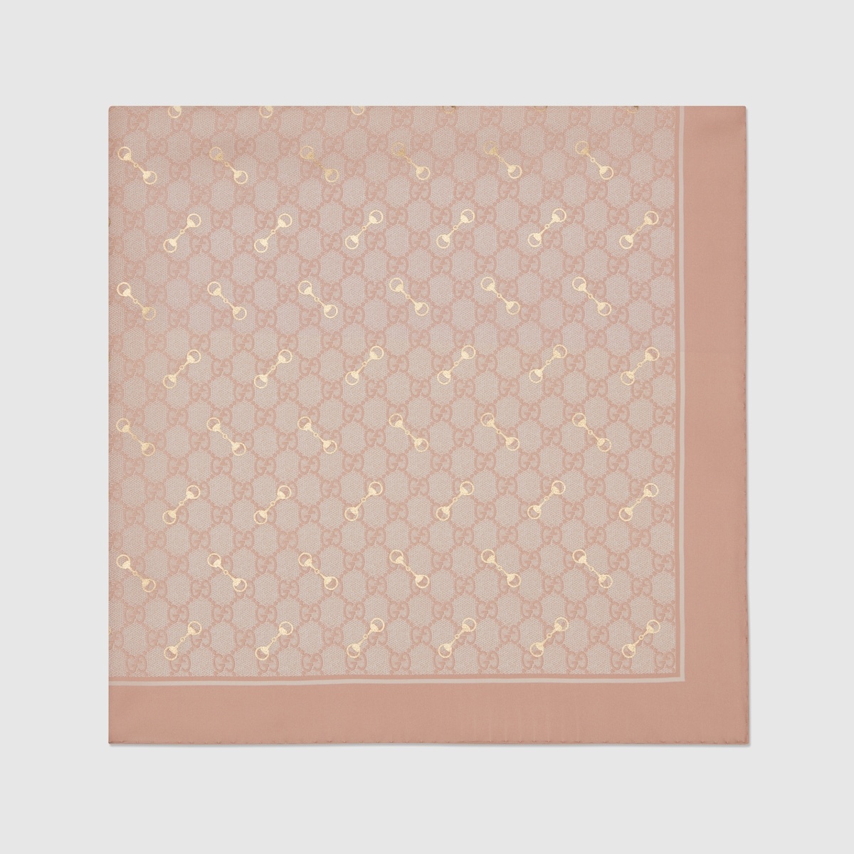 GG print with Horsebit silk carré - 2