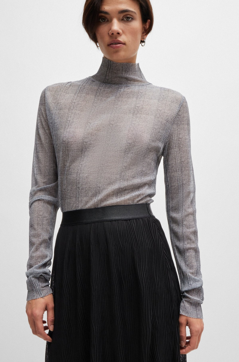 STRETCH-TULLE SKIRT WITH WAVY PLISSÉ PLEATS 5